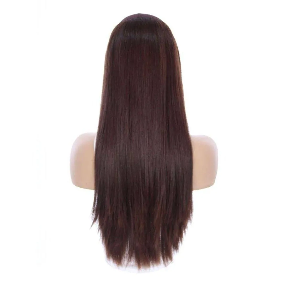 24" HatFall Wig Dark Brown