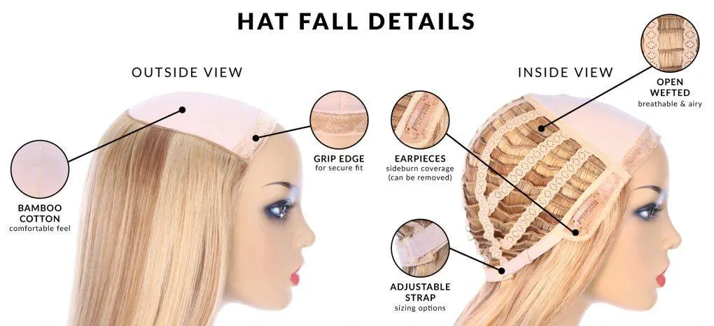 24" HatFall Wig Golden Blonde