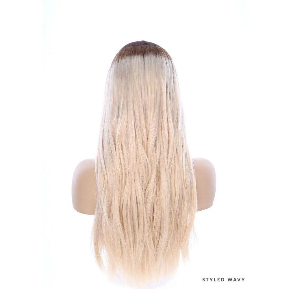 24" HatFall Wig Platinum Blonde