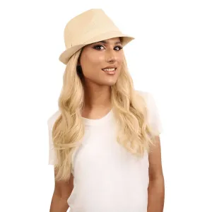 24" HatFall Wig Platinum Blonde