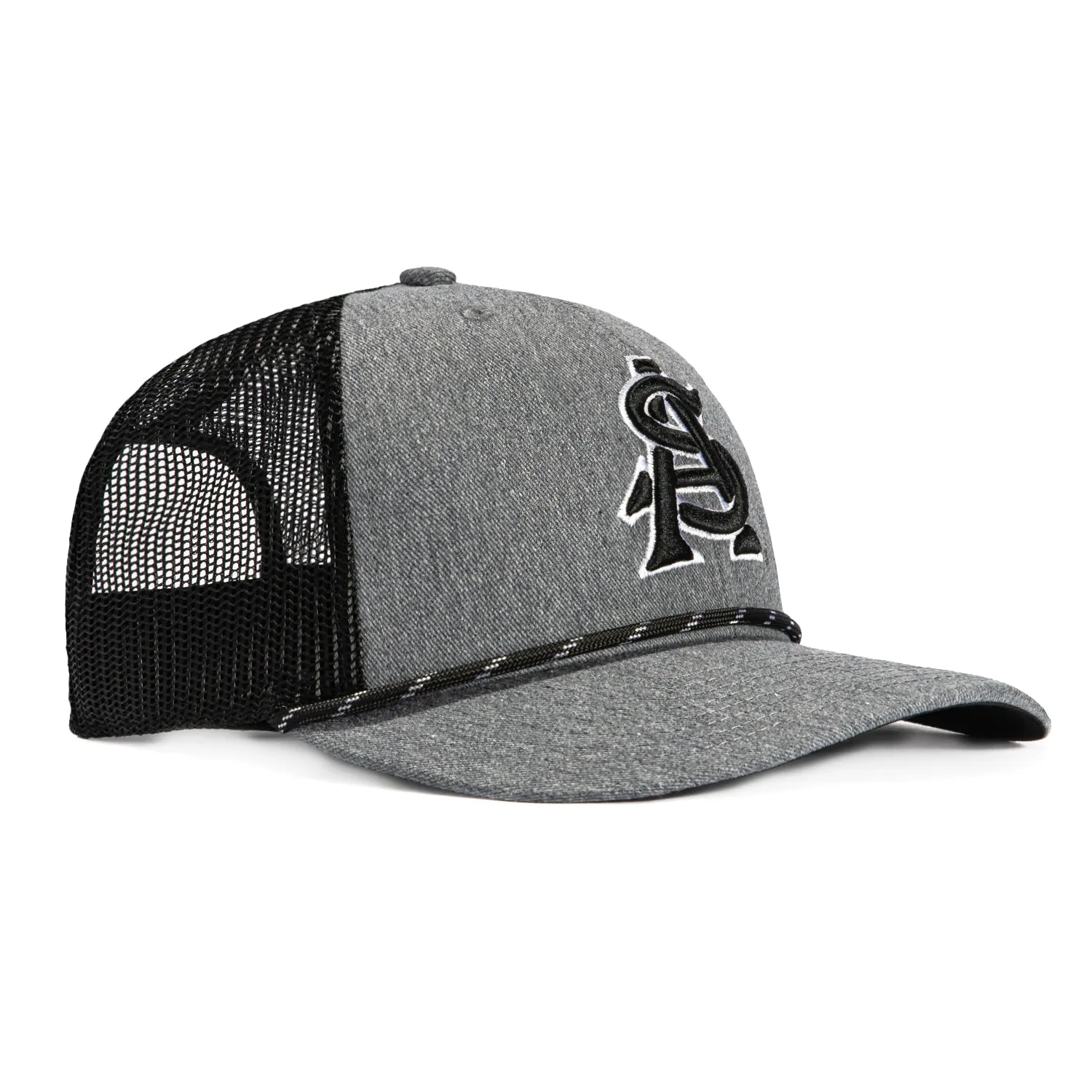 47 Brand Carbon Rope Arizona State Sun Devils Trucker Snapback ASU Hat - Charcoal. Black