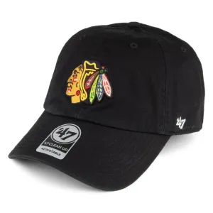 47 Brand Chicago Blackhawks Baseball Cap - NHL Clean Up - Black