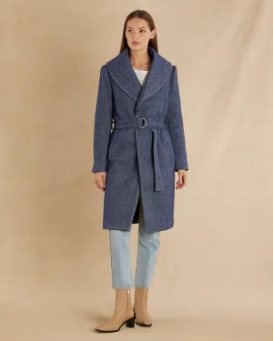 Aspen Wool Coat - Navy