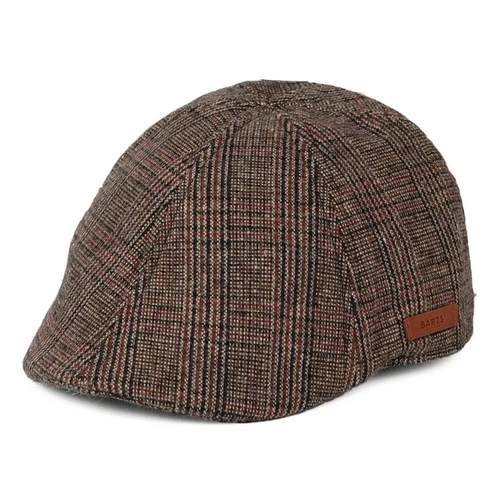 Barts Hats Mr. Mitchell Plaid Duckbill Flat Cap - Brown