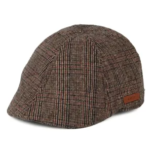 Barts Hats Mr. Mitchell Plaid Duckbill Flat Cap - Brown