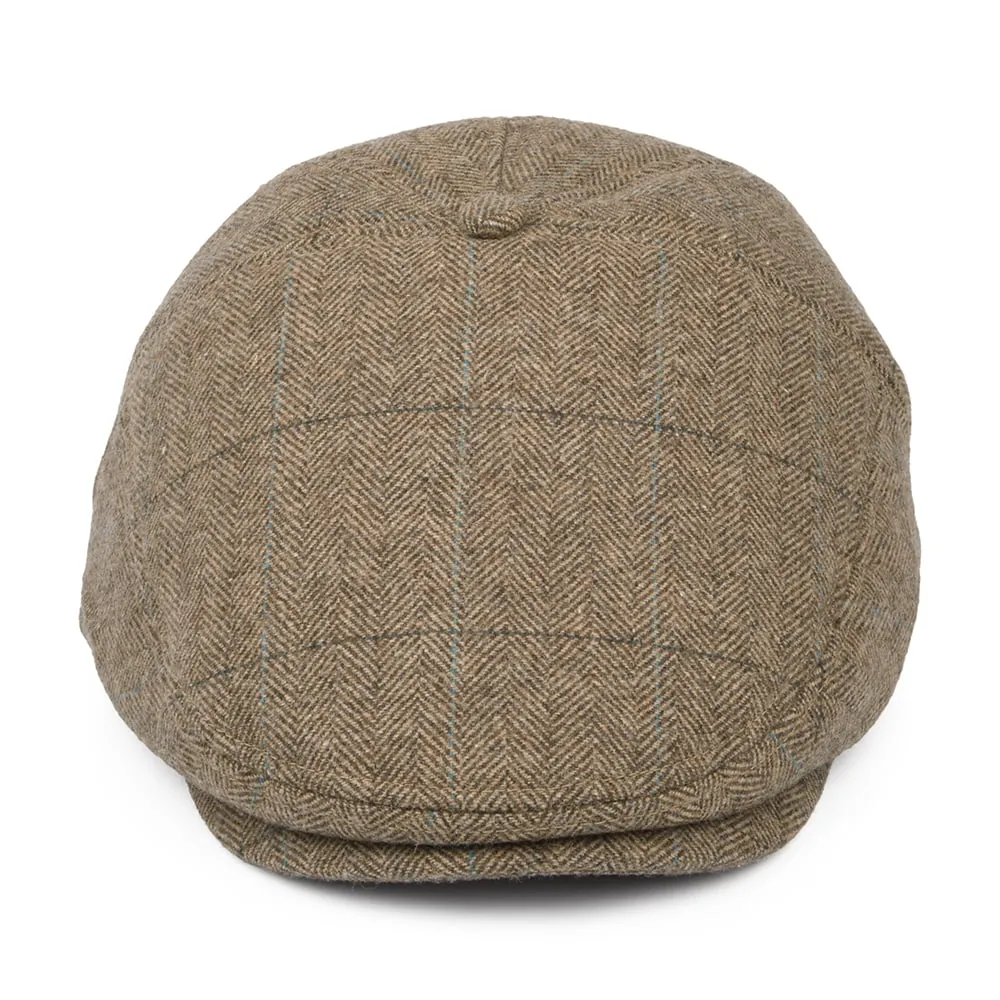 Barts Hats Surr Windowpane Herringbone Flat Cap - Light Brown