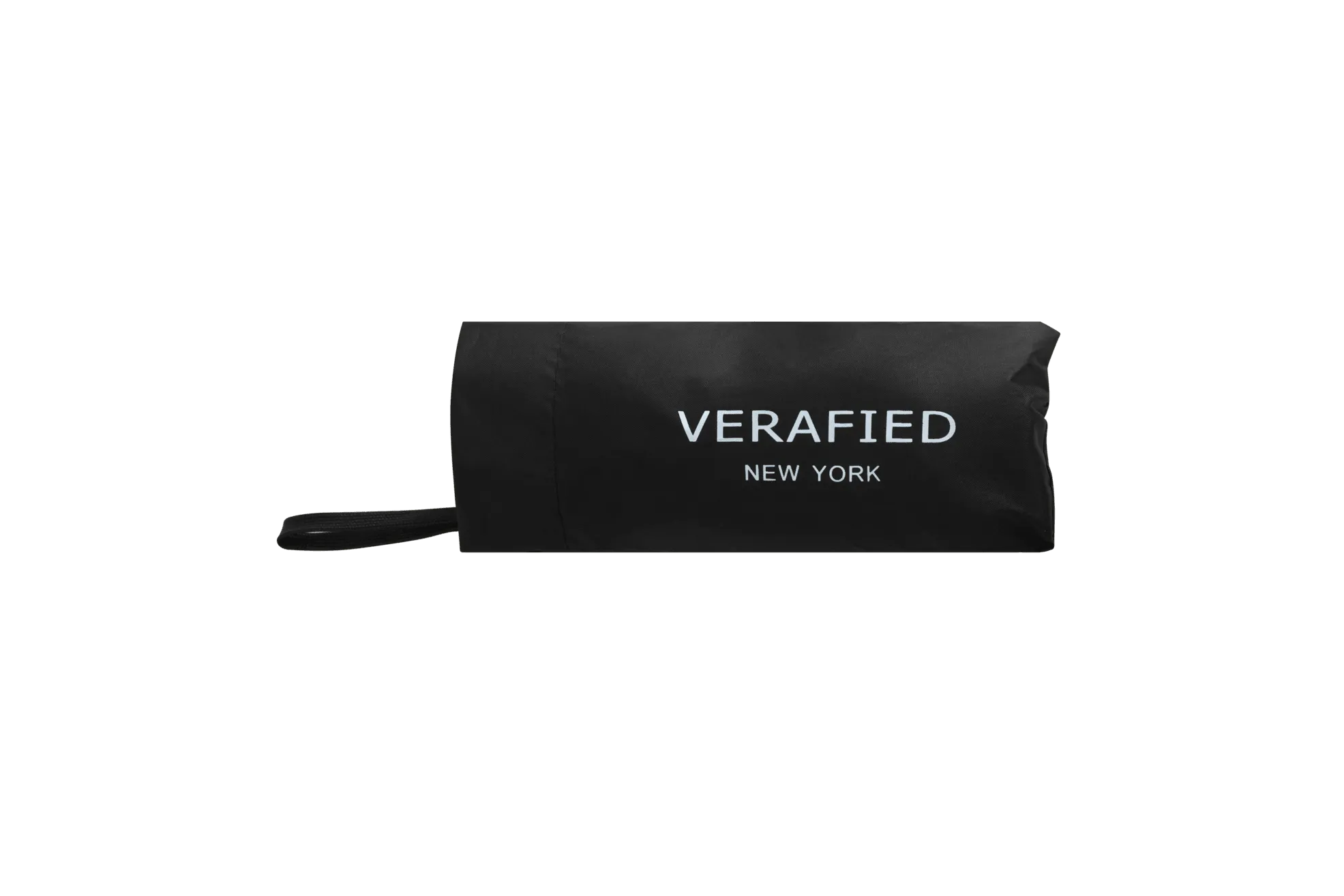 Black VERAFIED Logo Printed Umbrella