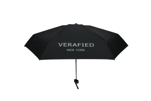 Black VERAFIED Logo Printed Umbrella