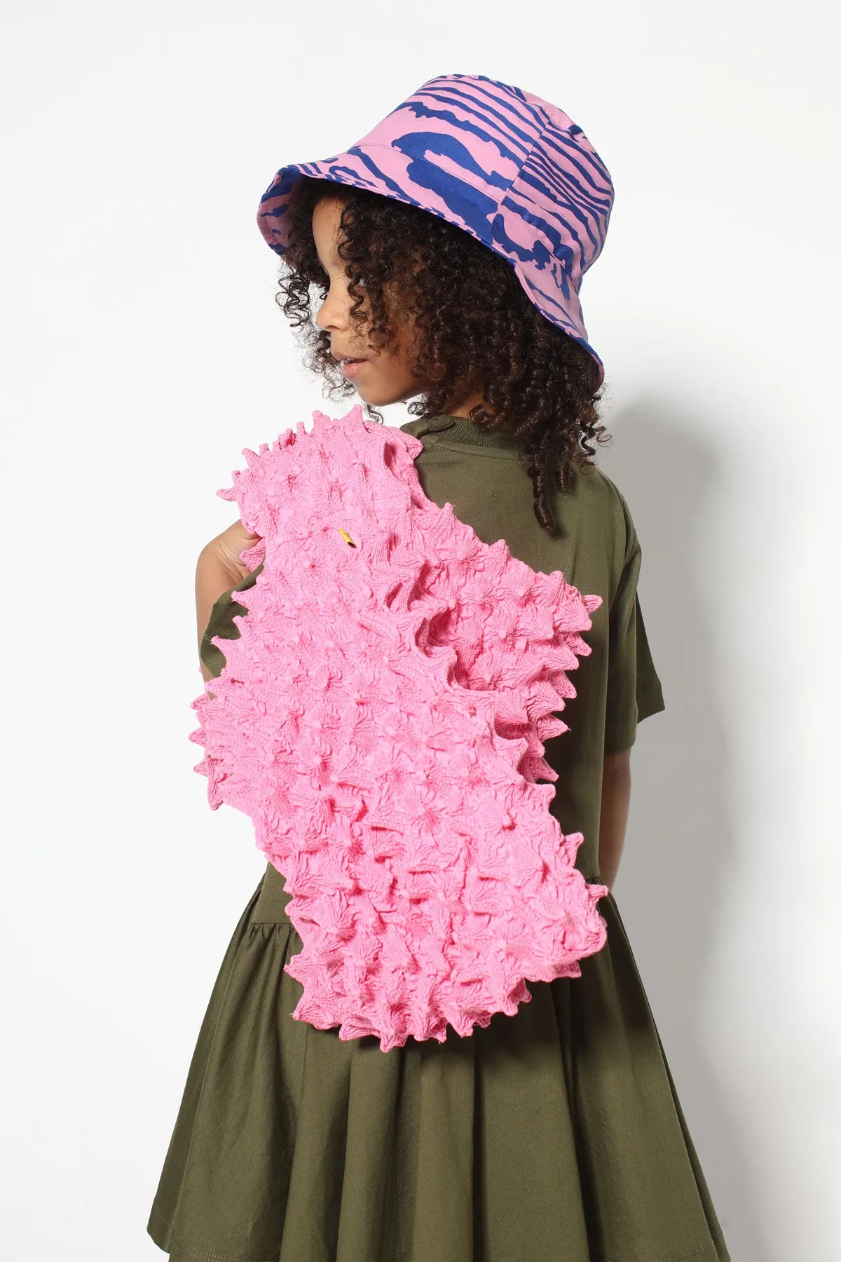 BLUE AND PINK BUCKET HAT