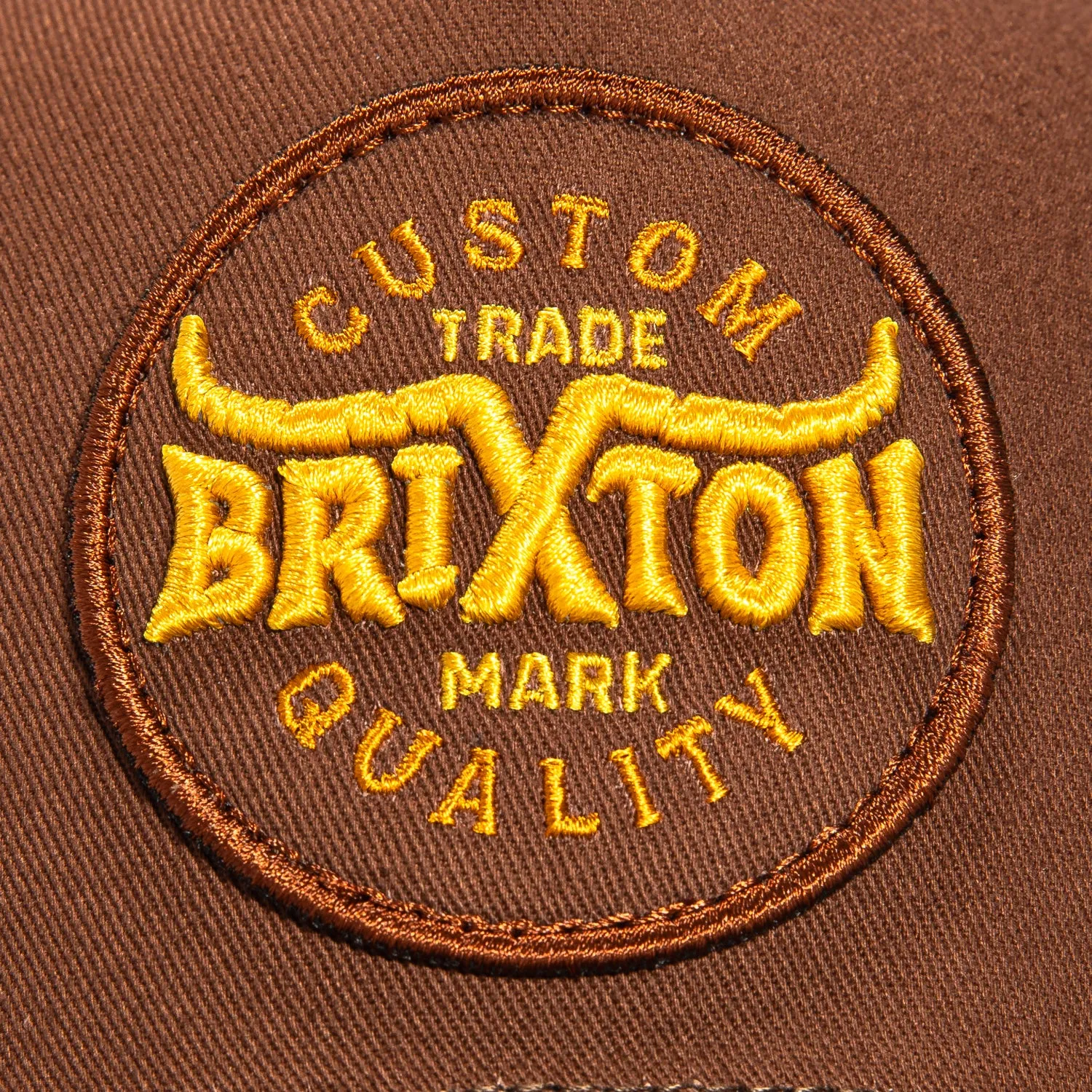 Brixton Gibson Mesh Snapback Trucker Hat - Brown. White