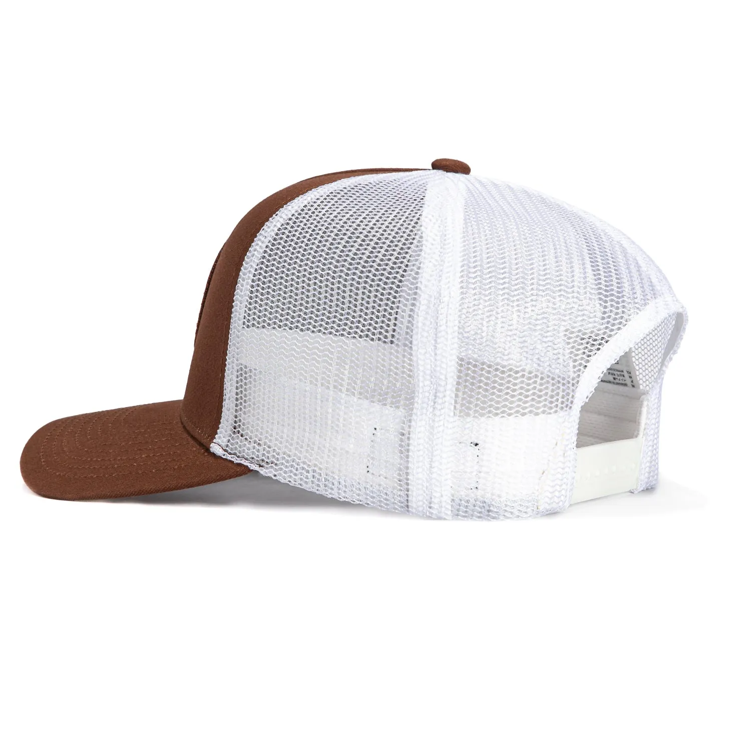 Brixton Gibson Mesh Snapback Trucker Hat - Brown. White
