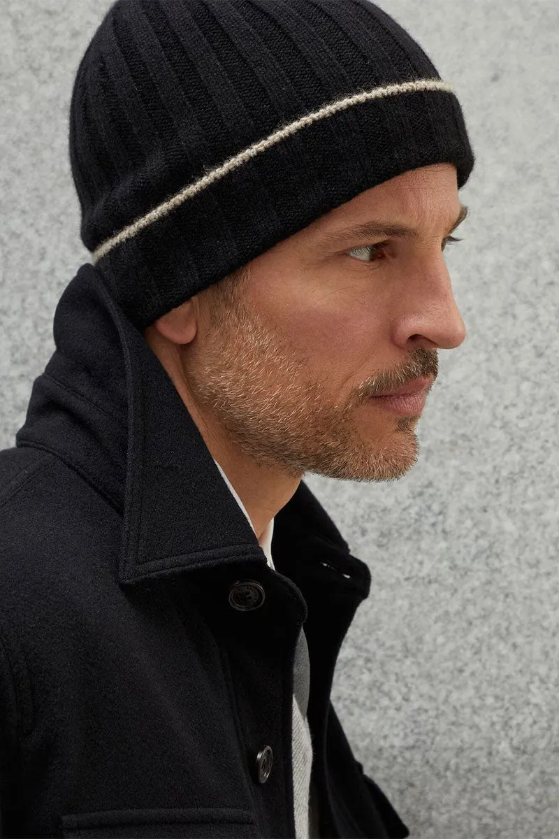 Cashmere Ribbed Beanie