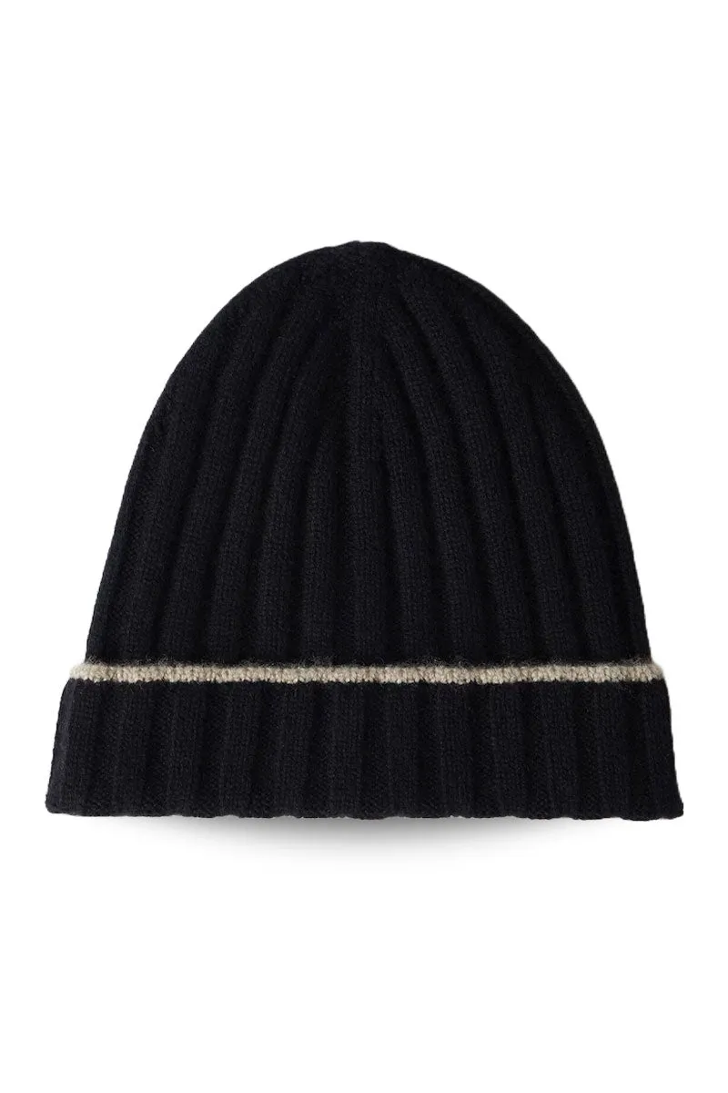 Cashmere Ribbed Beanie