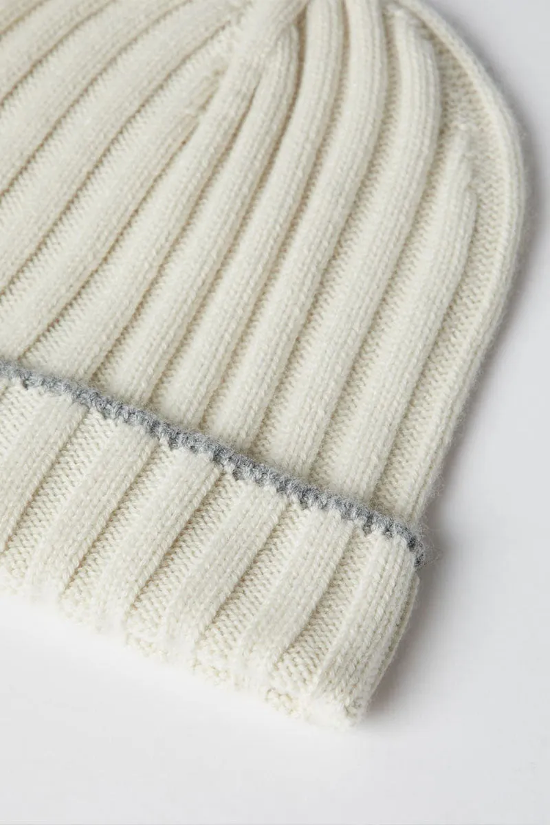 Cashmere Ribbed Beanie