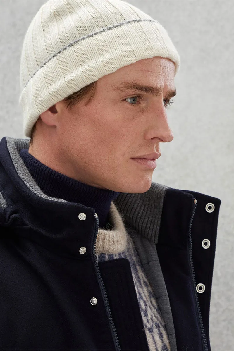 Cashmere Ribbed Beanie