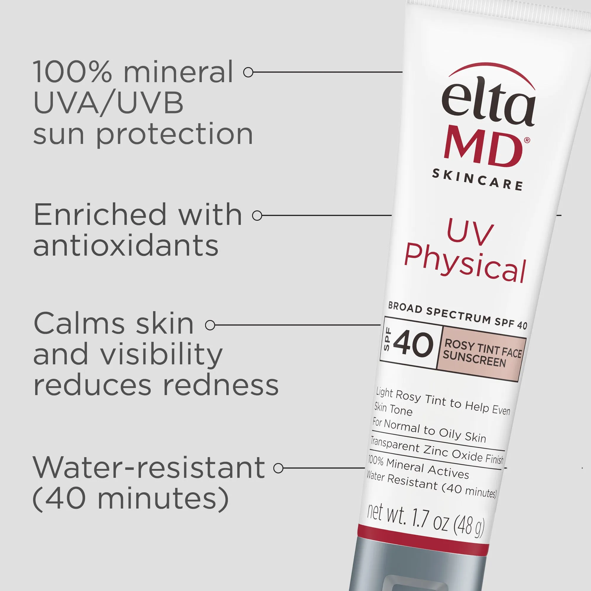 EltaMD UV Physical Broad-Spectrum SPF 40- Rosy Tint