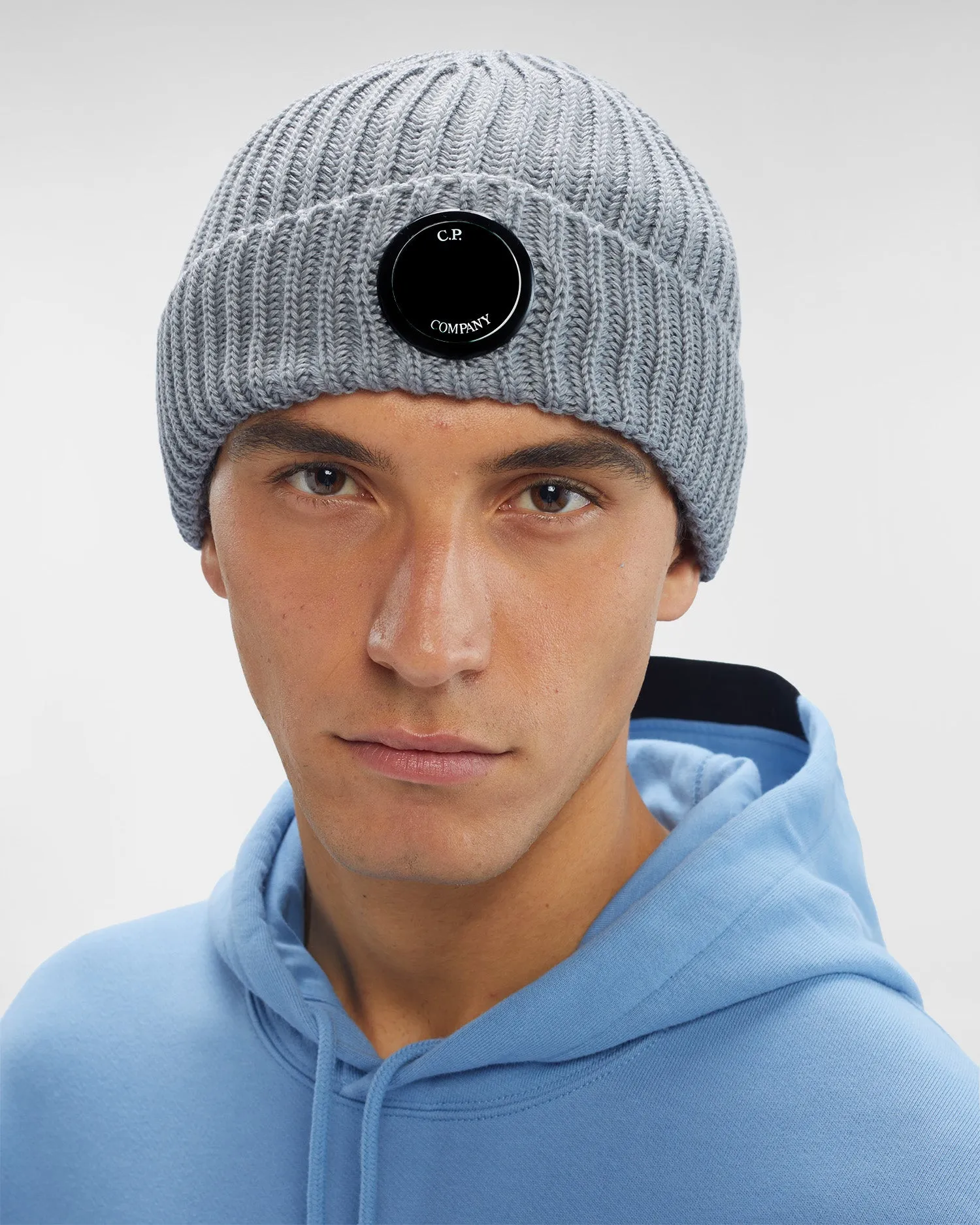 Extra Fine Merino Wool Lens Beanie Griffin Grey