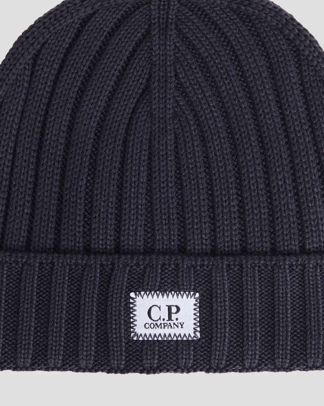 Extra Fine Merino Wool Logo Beanie Total Eclipse