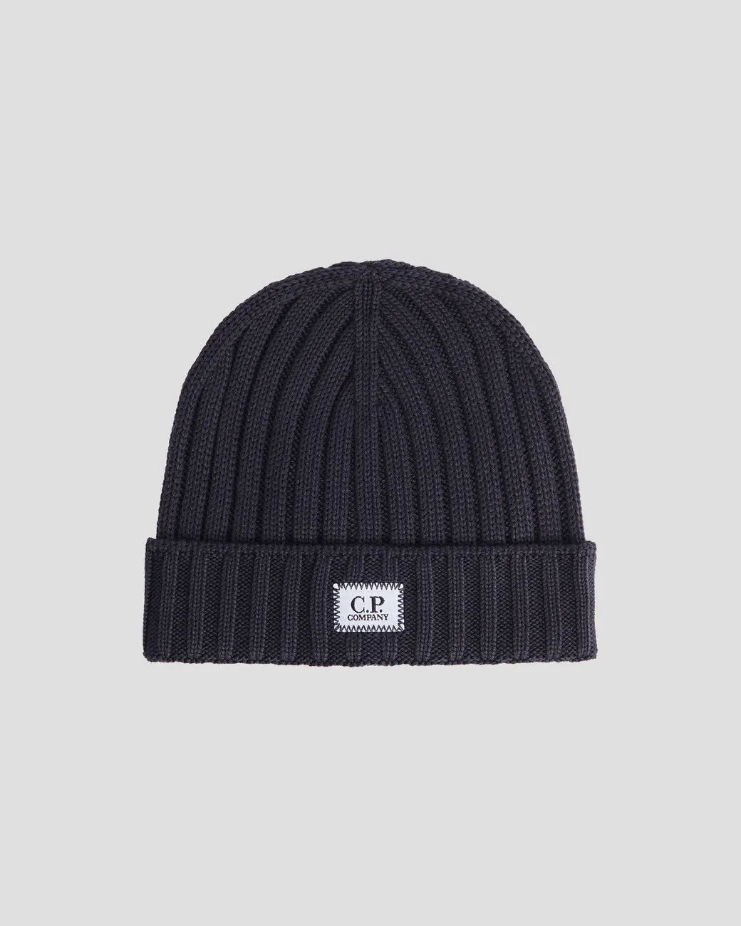 Extra Fine Merino Wool Logo Beanie Total Eclipse
