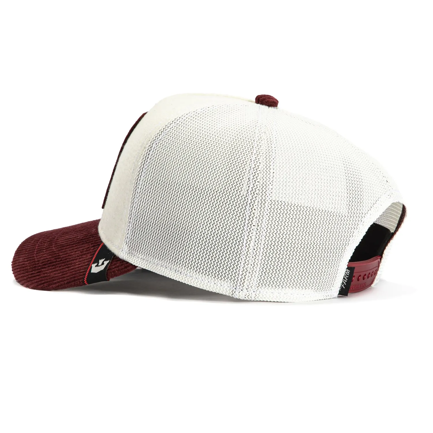 Goorin Bros Retsoor Cock Adjustable Trucker Snapback Hat - White. Red