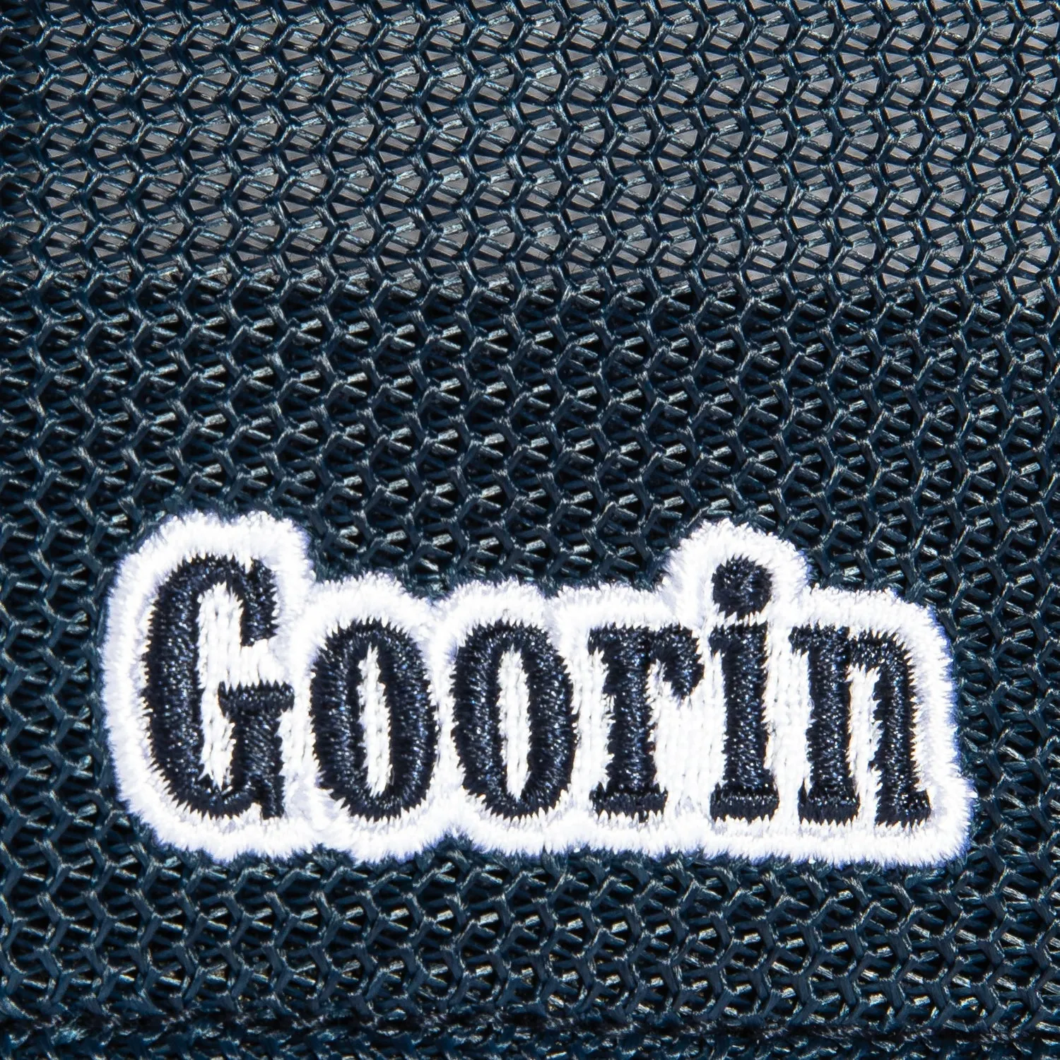 Goorin Bros Suited Champ Adjustable Trucker Snapback Hat - Graphite Pinstripe. Navy