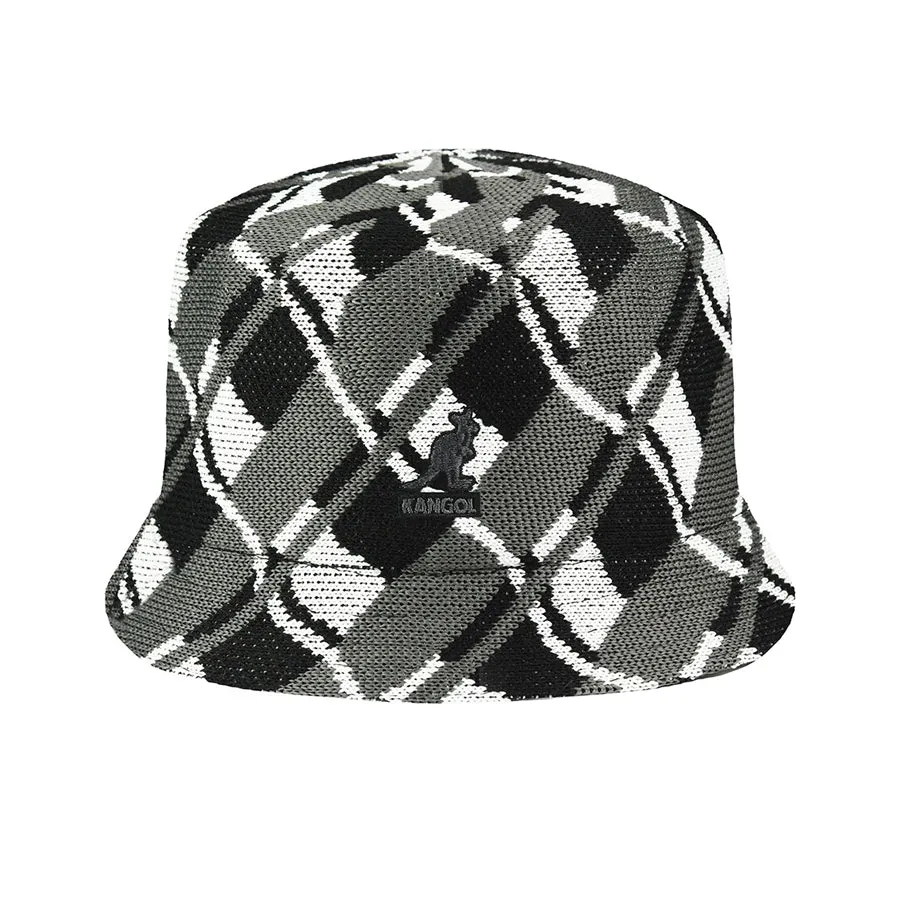 KANGOL WAVY PANE BIN_BLACK/WHITE_L