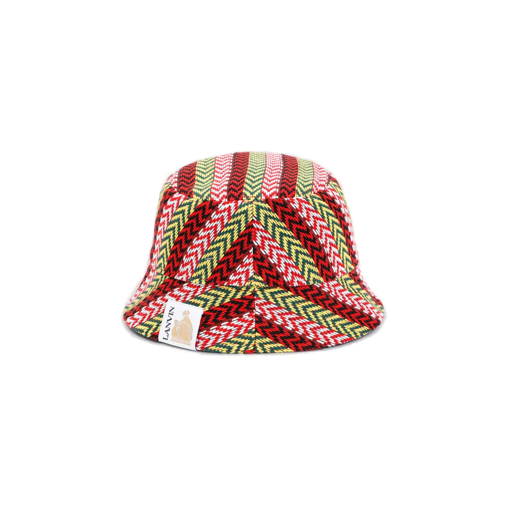 Lanvin Logo Patch Zig-Zag Bucket Hat