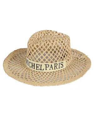 Maison Michel Charles Logo Embroidered Sun Hat