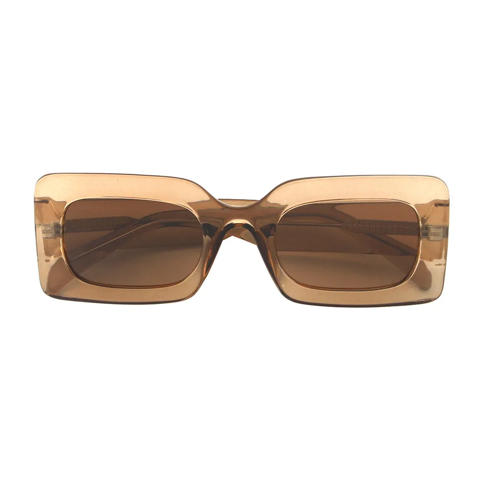 MARA  | Crystal Clear Light Brown | Brown Polarized Lens