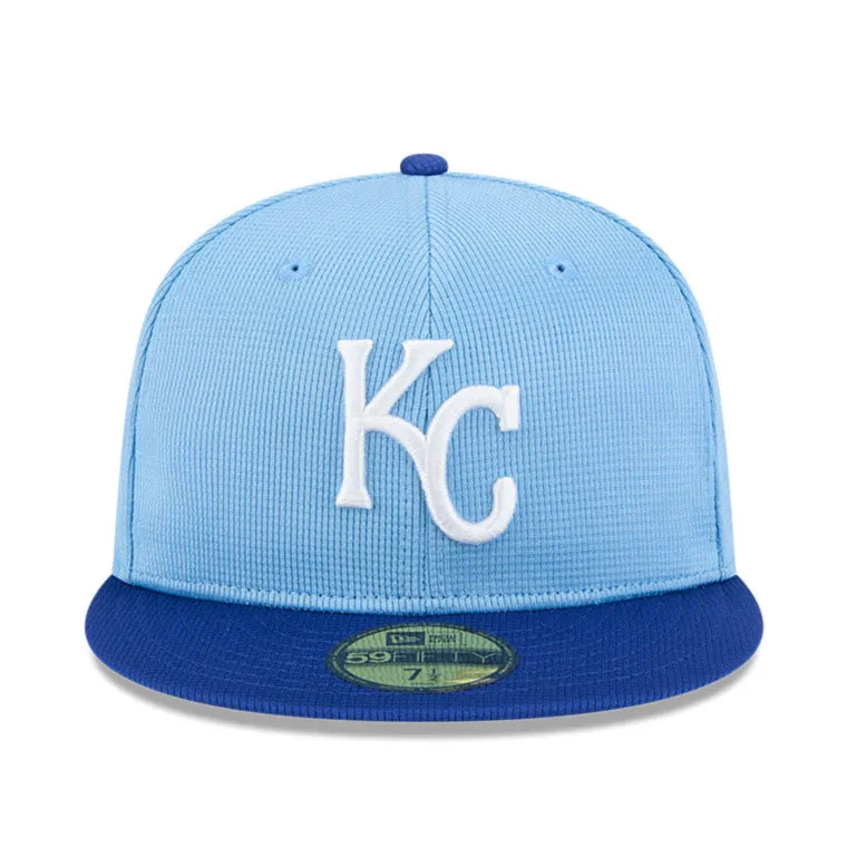 New Era 59Fifty Kansas City Royals 2025 Spring Training Patch Hat - Light Blue. Royal