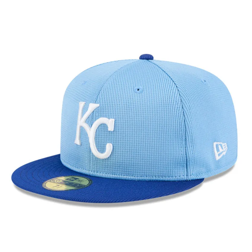 New Era 59Fifty Kansas City Royals 2025 Spring Training Patch Hat - Light Blue. Royal