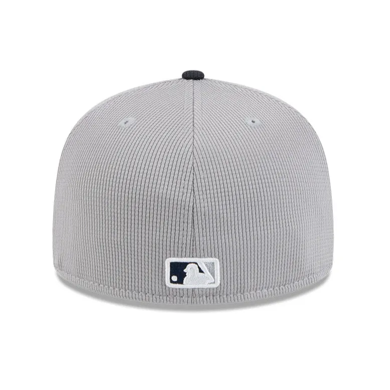 New Era 59Fifty New York Yankees 2025 Spring Training Patch Hat - Grey. Navy