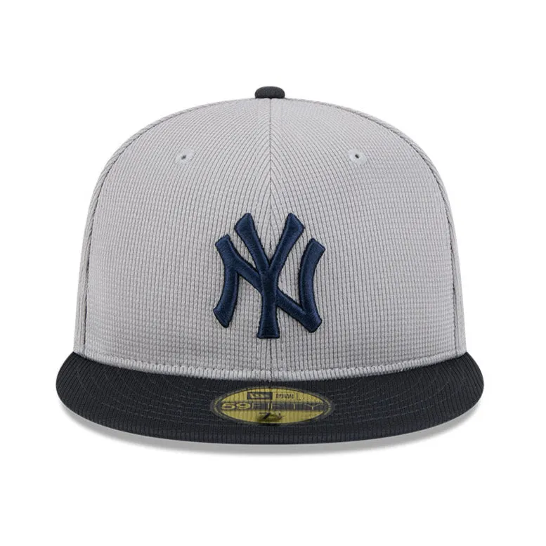 New Era 59Fifty New York Yankees 2025 Spring Training Patch Hat - Grey. Navy