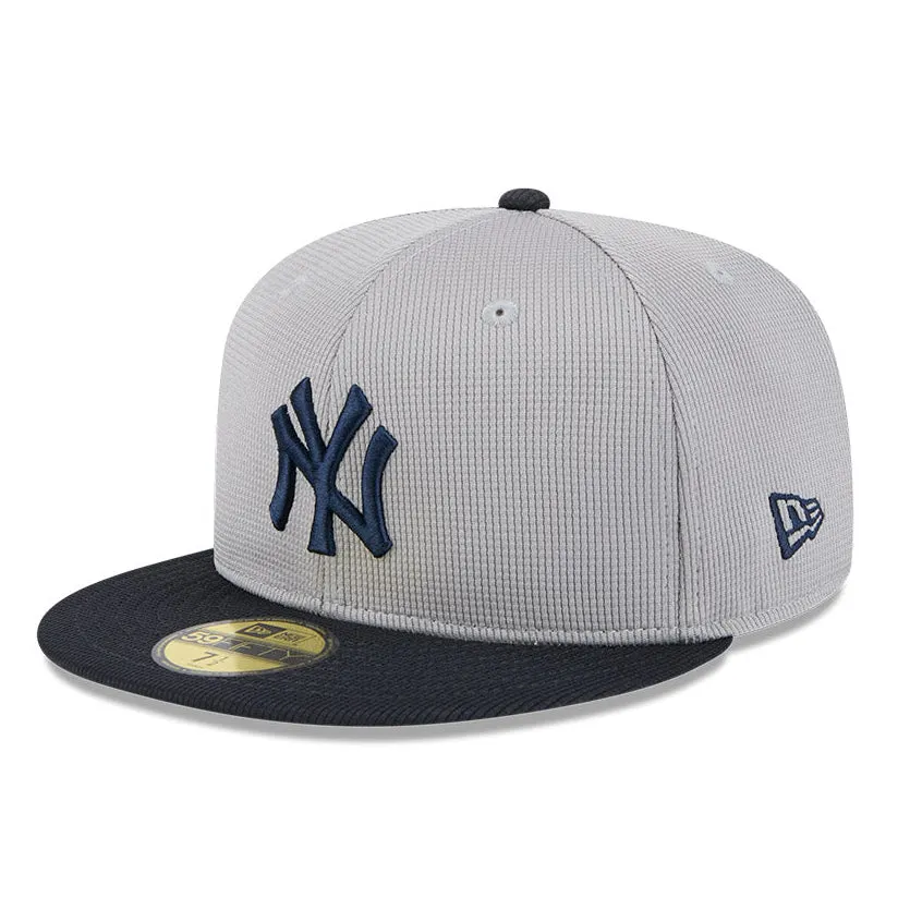 New Era 59Fifty New York Yankees 2025 Spring Training Patch Hat - Grey. Navy