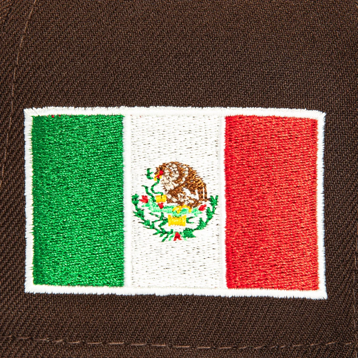 New Era 59Fifty Water Color Camo Mexico World Baseball Classic Mexico Flag Patch Hat - Brown. Camo
