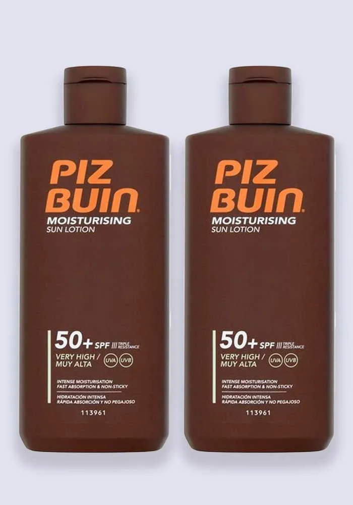 Piz Buin In Sun Protective Tan Lotion SPF 50 200ml - 2 Pack Saver