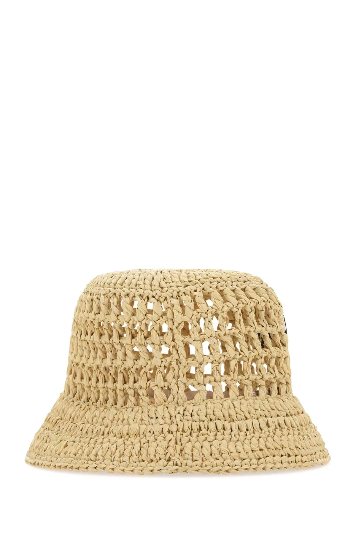 Prada Logo Embroidered Woven Bucket Hat
