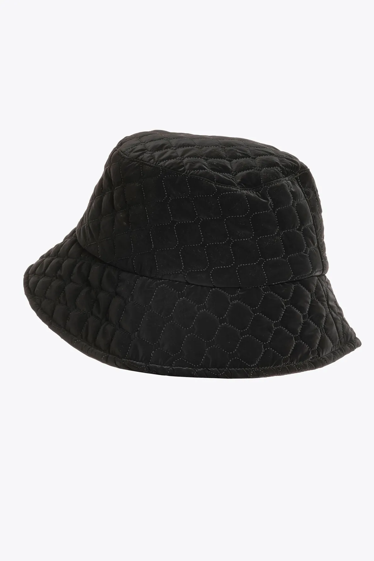 PUFFER - BUCKET QUILT HAT Black