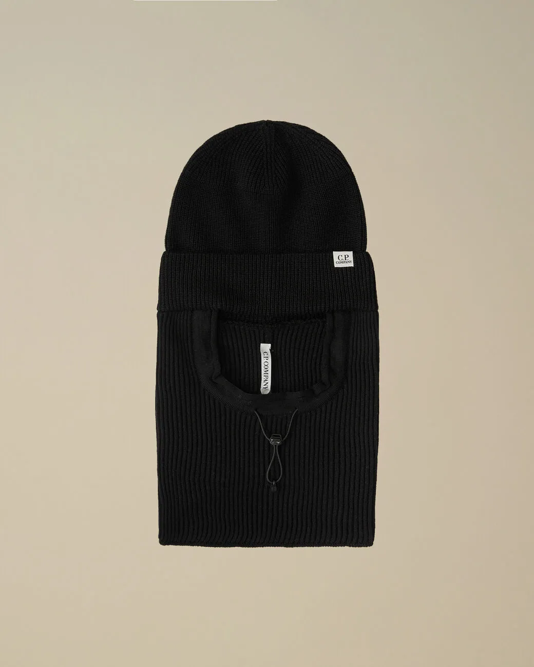 Re-Wool Beanie Balaclava Black