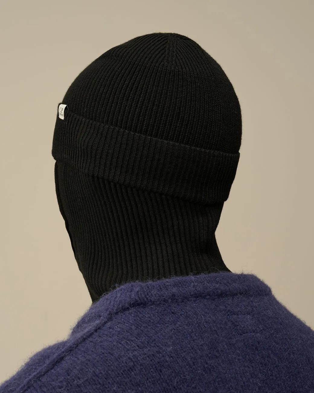 Re-Wool Beanie Balaclava Black