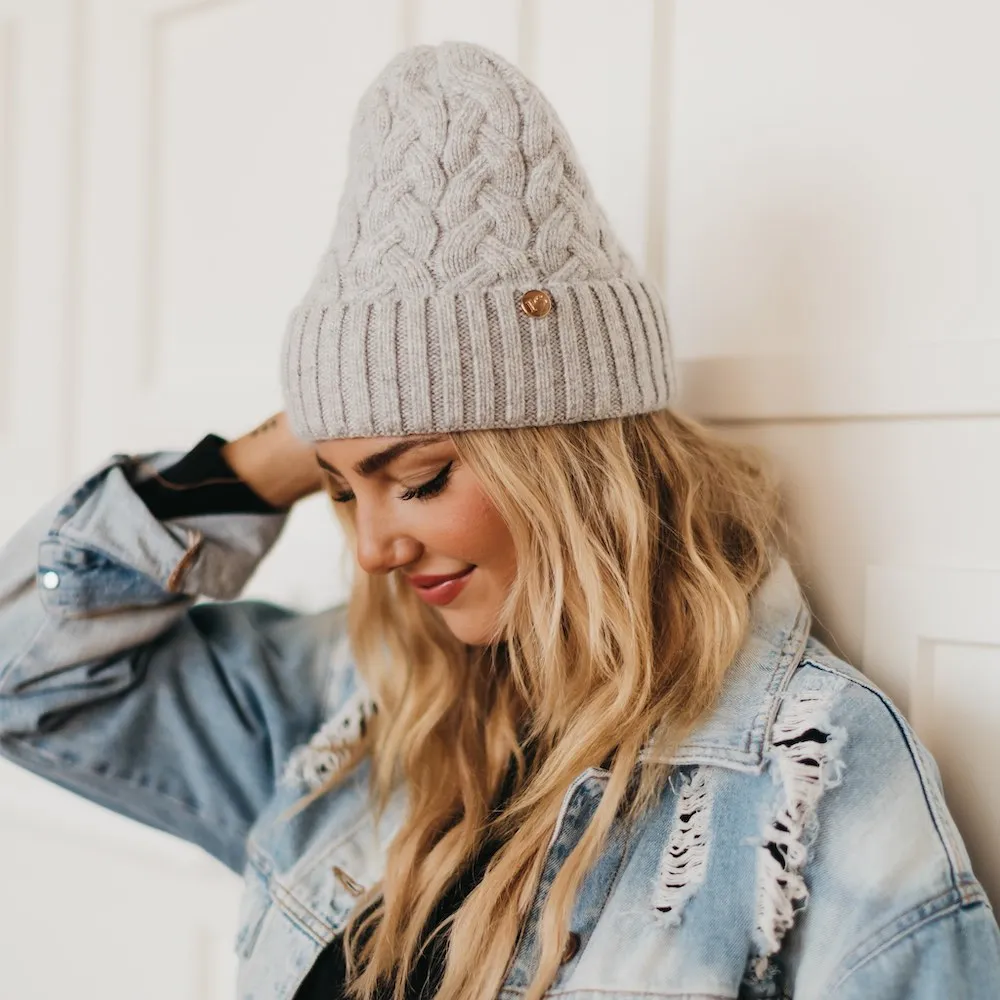 Satin Lined Cashmere Beanie