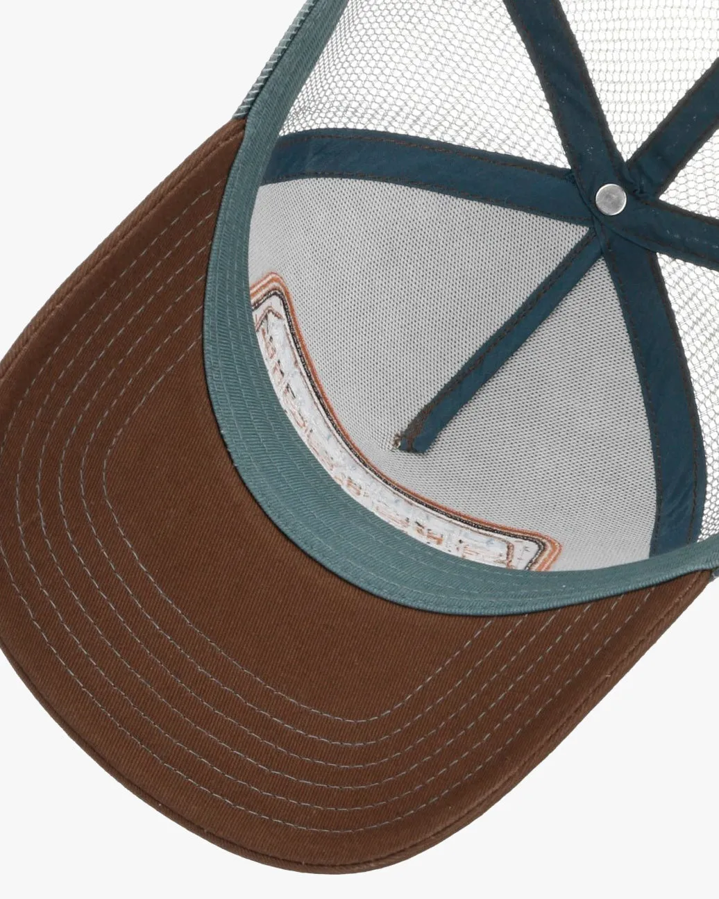 Stetson Chrome Trucker Cap - Brown / Turquoise