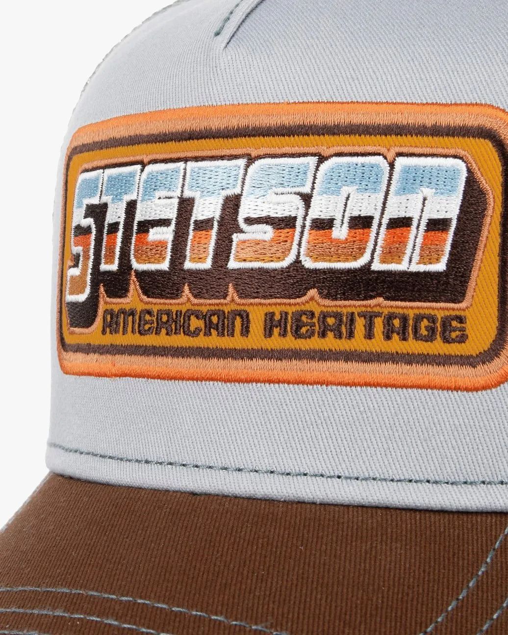 Stetson Chrome Trucker Cap - Brown / Turquoise