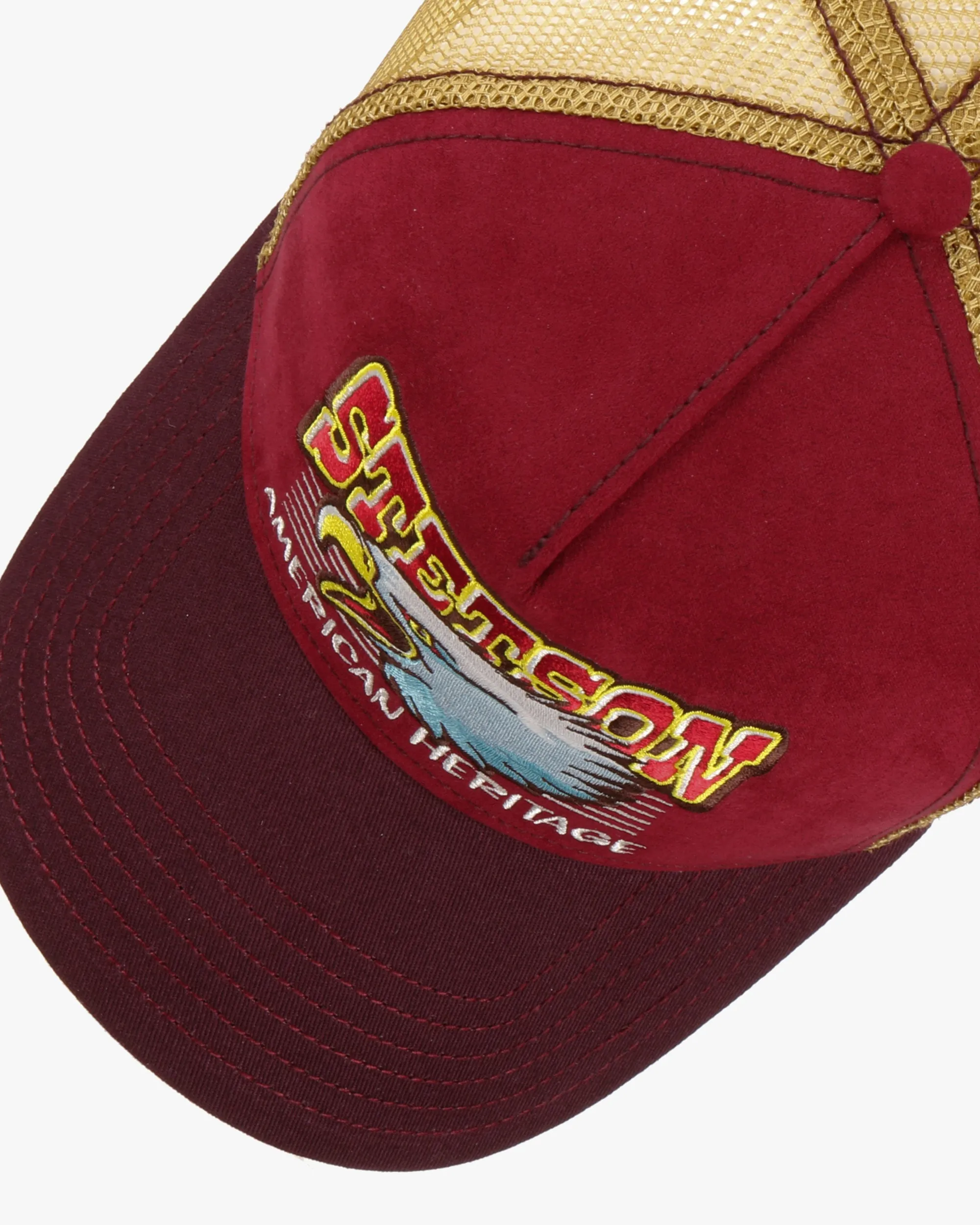 Stetson Eagle Head Trucker Cap - Burgundy / Red
