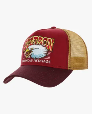 Stetson Eagle Head Trucker Cap - Burgundy / Red