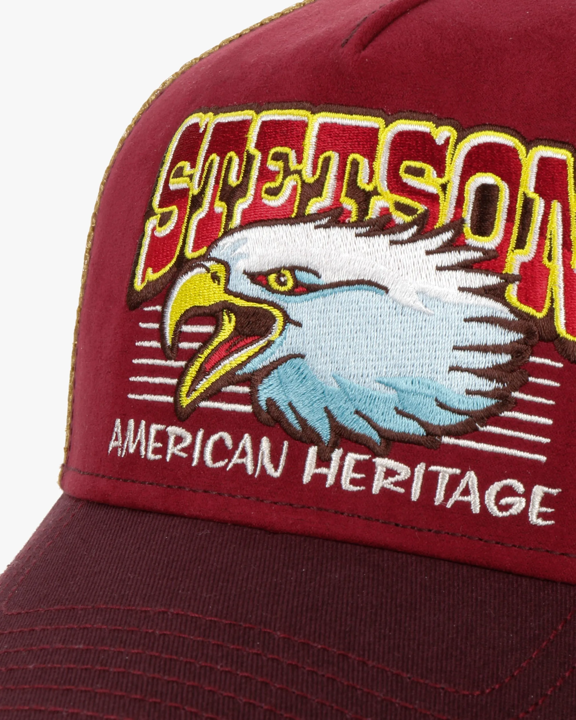 Stetson Eagle Head Trucker Cap - Burgundy / Red