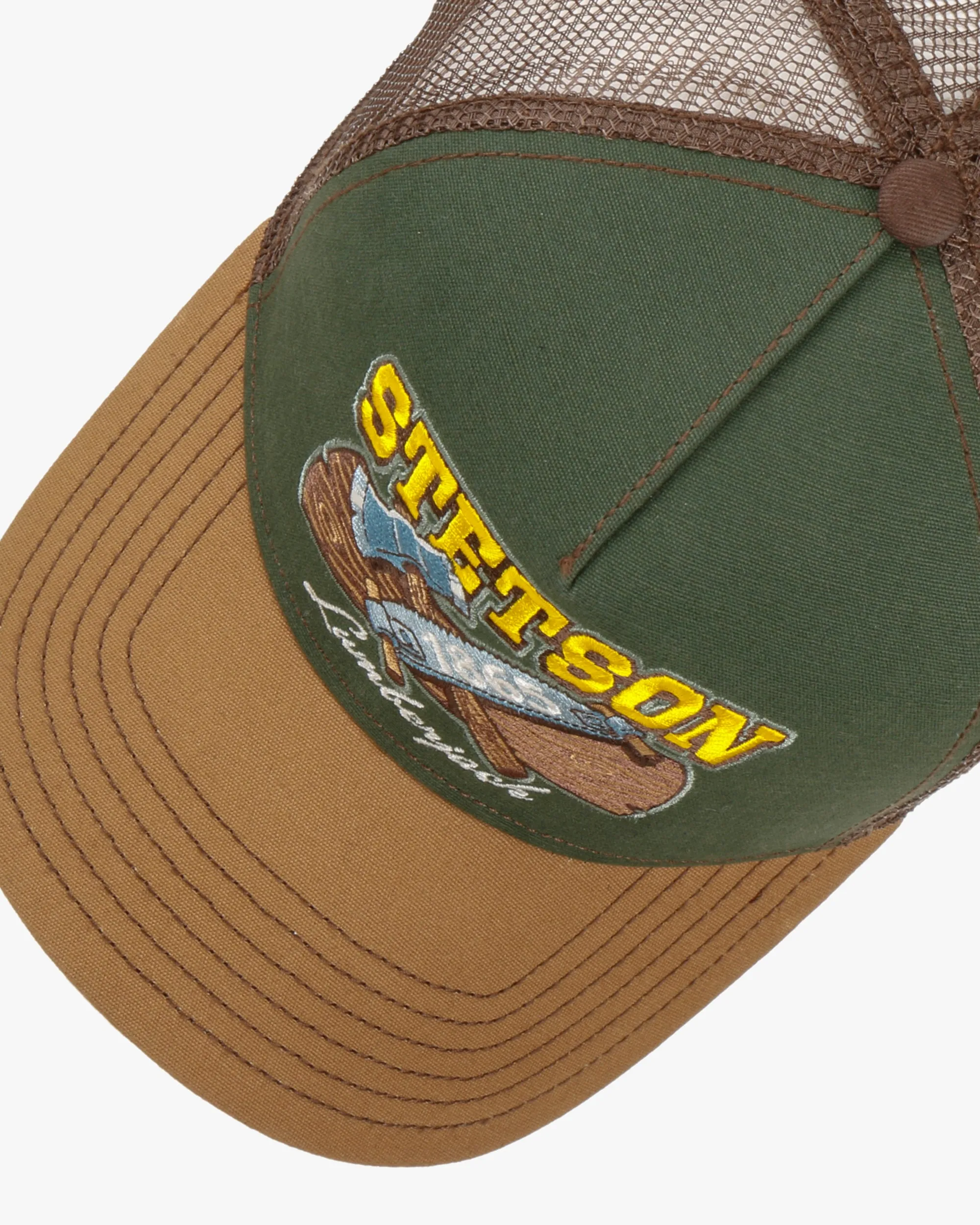 Stetson Lumberjack Trucker Cap - Caramel / Green