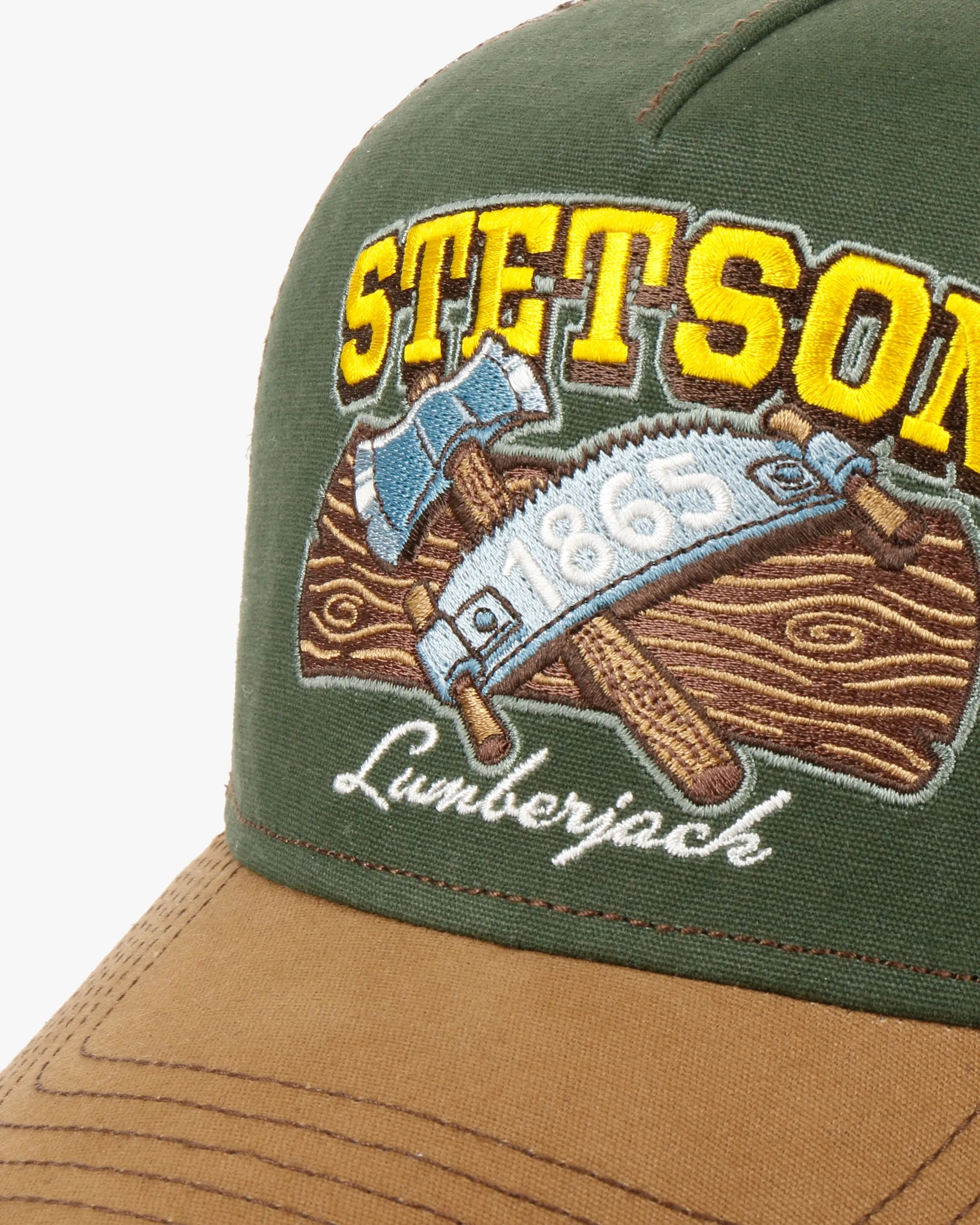 Stetson Lumberjack Trucker Cap - Caramel / Green