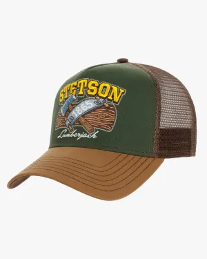 Stetson Lumberjack Trucker Cap - Caramel / Green