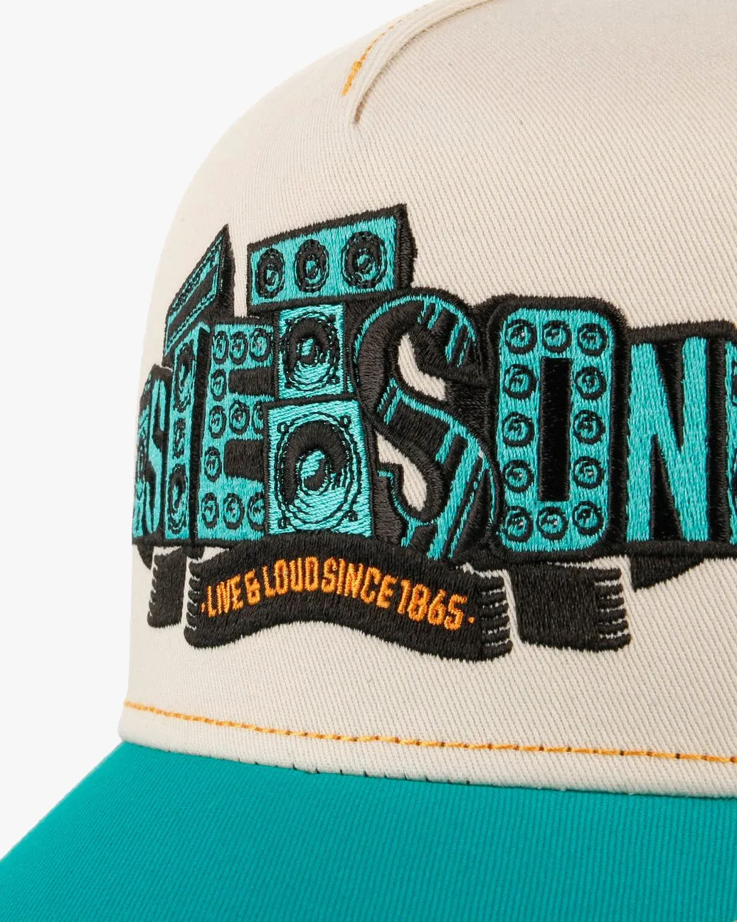 Stetson Soundbox Trucker Cap - Turquoise / Beige